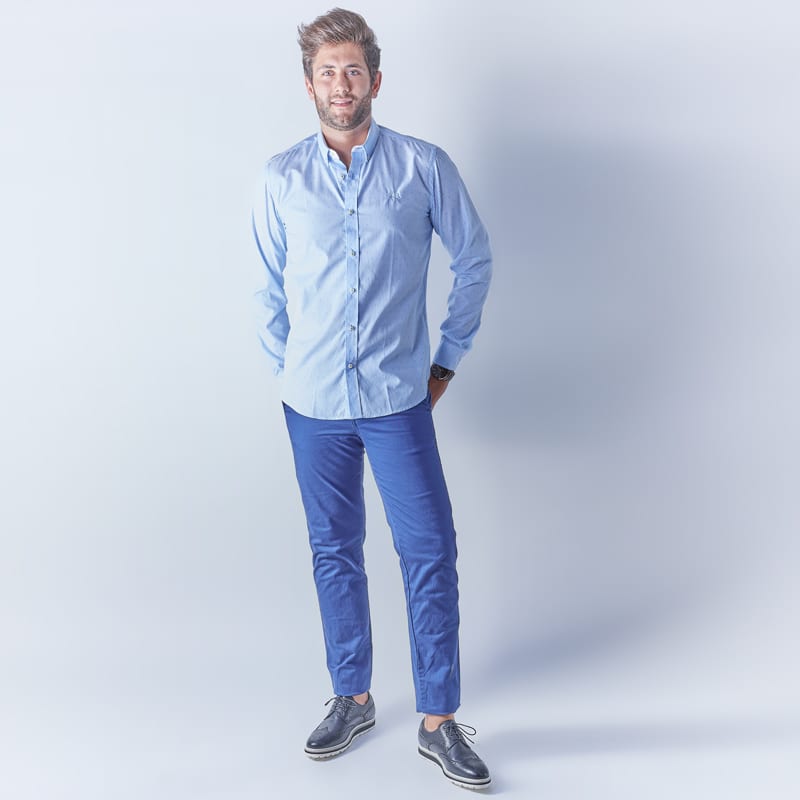 Camisa de rayas con estampado floral 1 Camisa de rayas con estampado floral