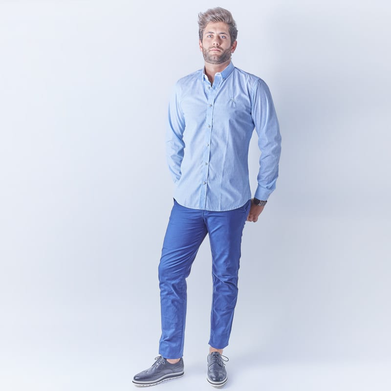 Camisa de rayas con estampado floral 2 Camisa de rayas con estampado floral - Imagen 2