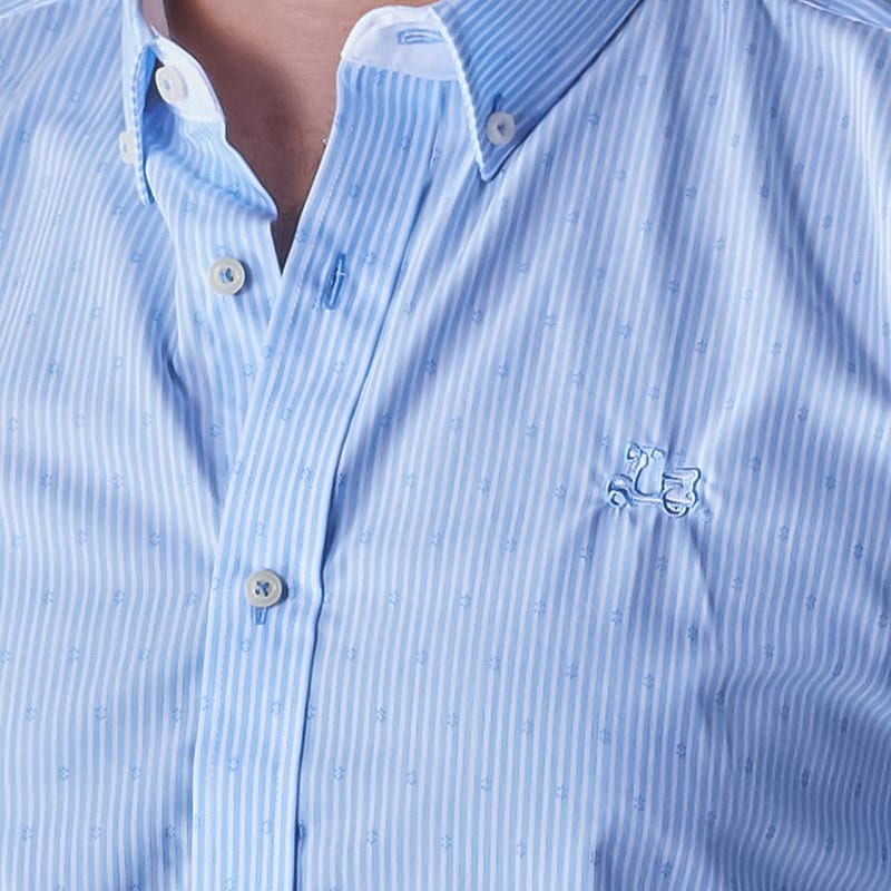 Camisa de rayas con estampado floral 3 Camisa de rayas con estampado floral - Imagen 3