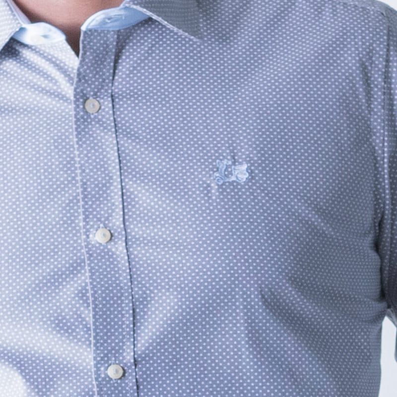 Camisa de topitos cuello italiano 6 Camisa de topitos cuello italiano - Imagen 6