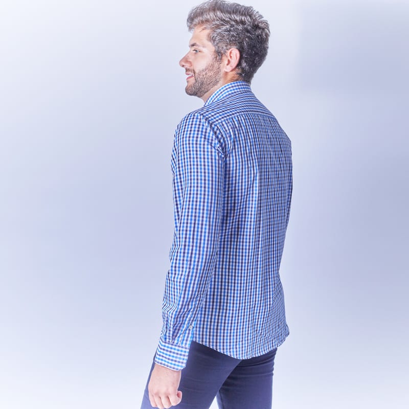 Camisa de cuadros azul 2 Camisa de cuadros azul - Imagen 2
