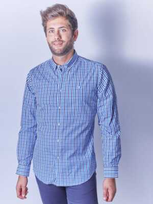 Camisa de cuadros azul