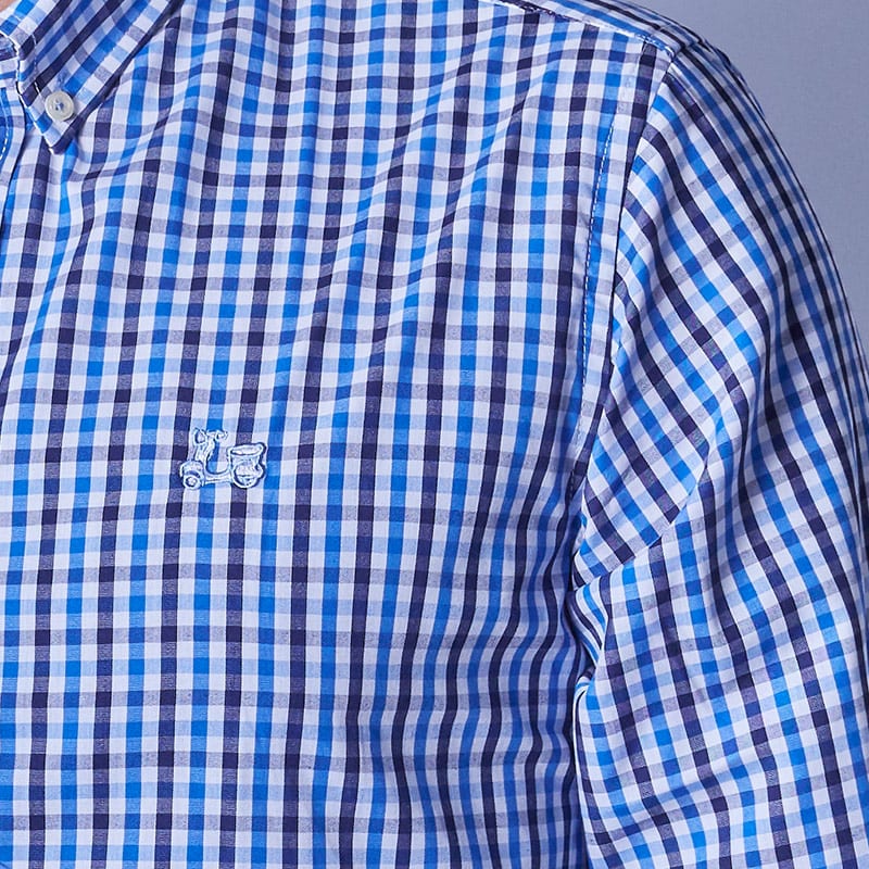 Camisa de cuadros azul 3 Camisa de cuadros azul - Imagen 3