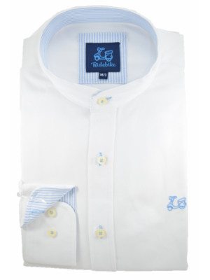 Tienda de Ropa de Hombre Sevilla 37 Camisa niño de Oxford blanco cuello mao