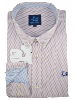 Camisa niño con estampado burdeos