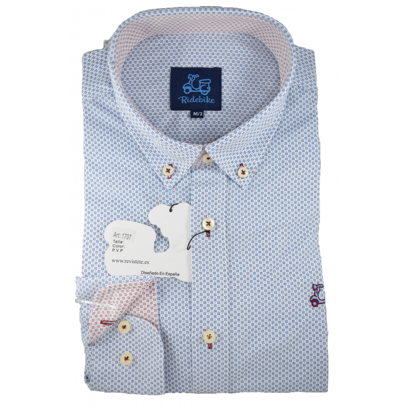 Camisa niño de estampado celeste 1 Camisa niño de estampado celeste