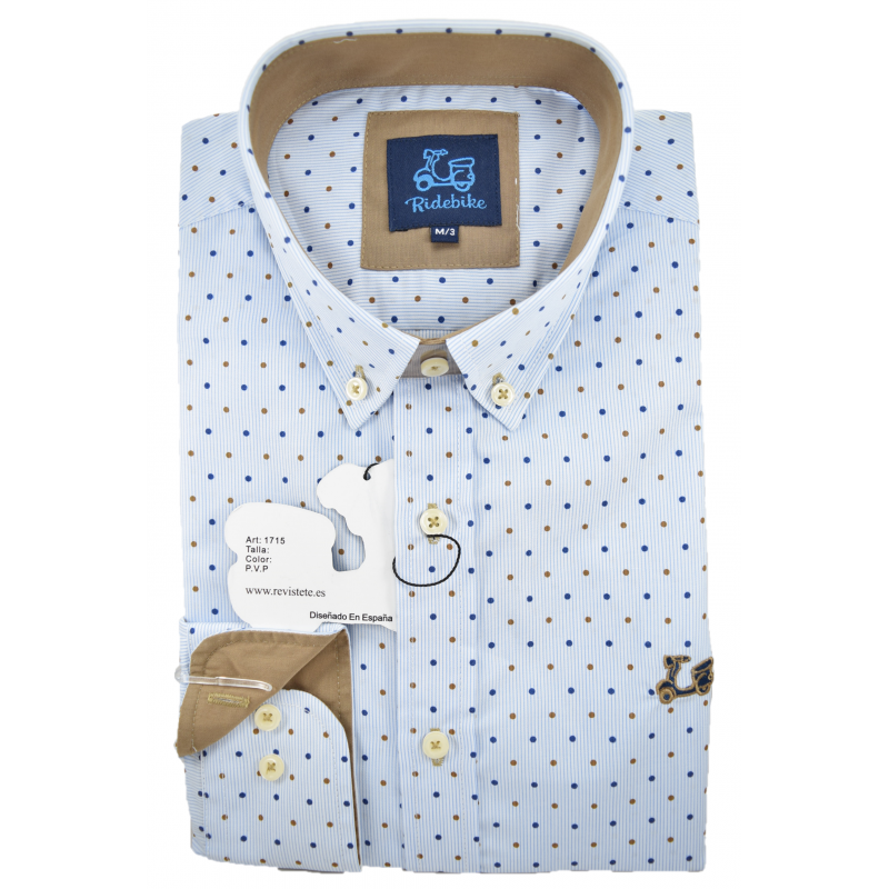 Camisa niño de rayas con estampados 1 Camisa niño de rayas con estampados