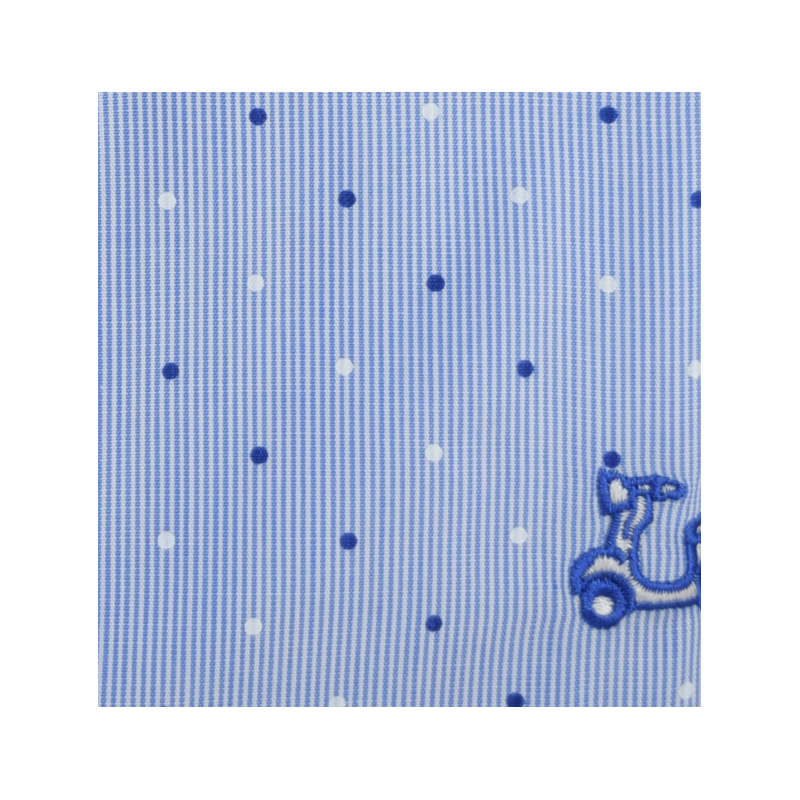 Camisa niño de milrayas con estampado 2 Camisa niño de milrayas con estampado - Imagen 2