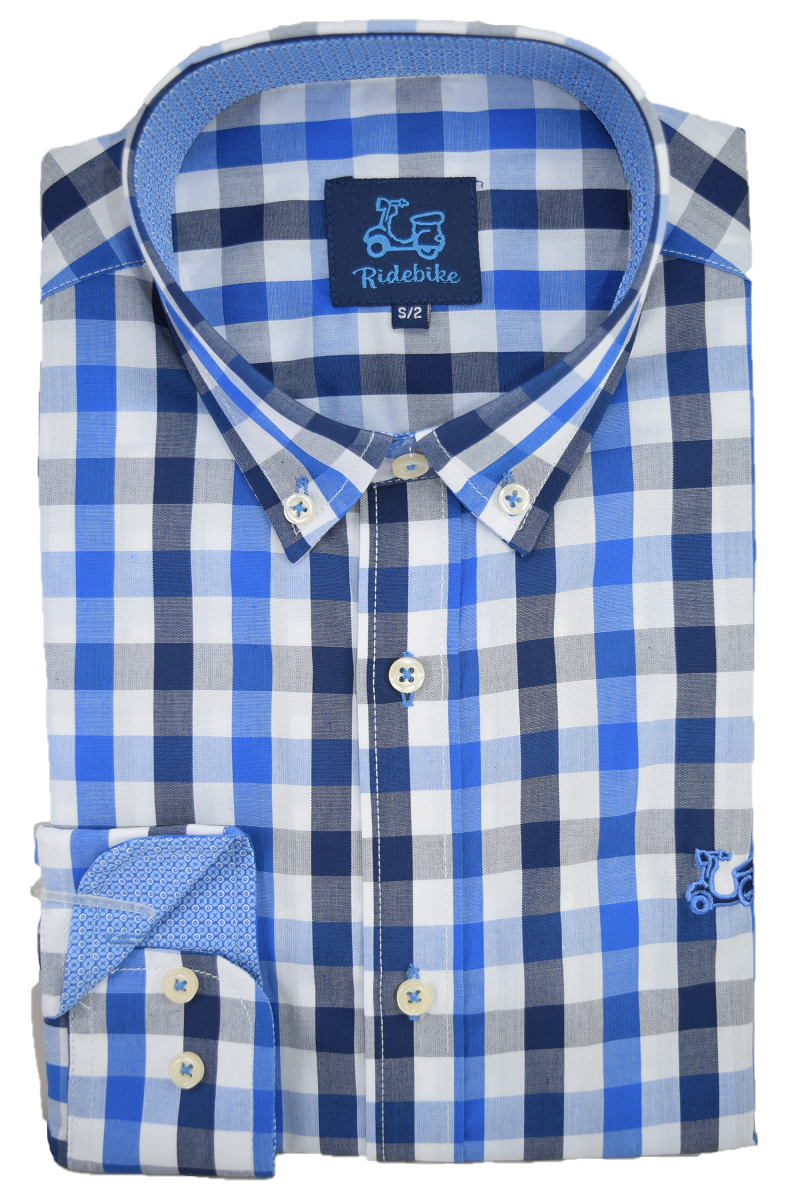 Camisa de cuadros azules 4 Camisa de cuadros azules - Imagen 4