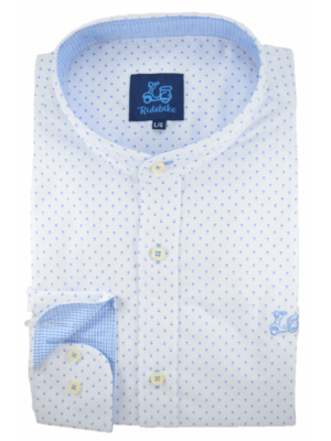 Camisa estampada cuello mao