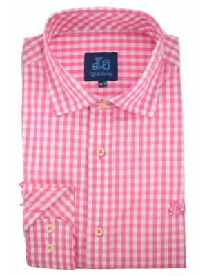 Camisa de cuadros cuello italiano
