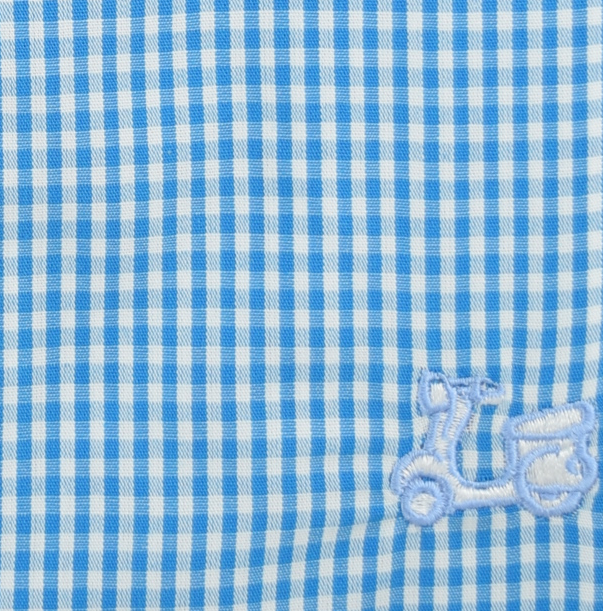 Camisa de cuadro Vichy cuello italiano 2 Camisa de cuadro Vichy cuello italiano - Imagen 2