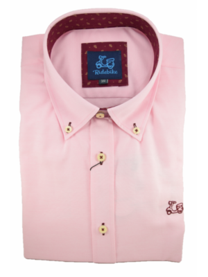 Camisa de Oxford rosa Made in Spain