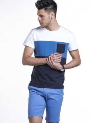 Camiseta combinada con bolsillo [+3 colores]