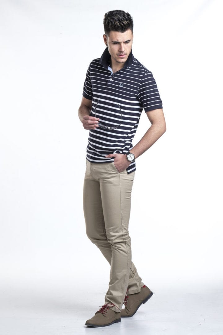 Polo piqué de rayas combinadas 3 Polo piqué de rayas combinadas - Imagen 3