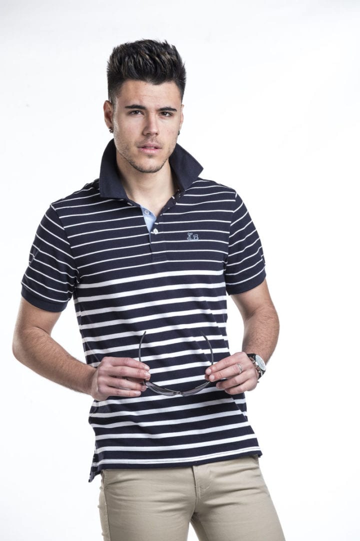 Polo piqué de rayas combinadas 2 Polo piqué de rayas combinadas - Imagen 2