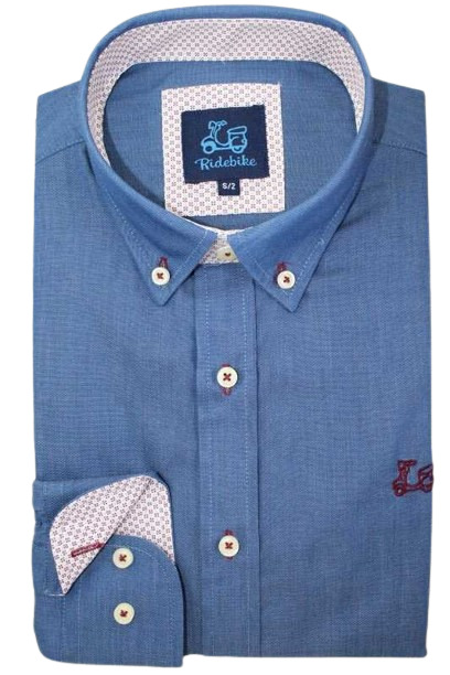 Camisa color denim índigo 3 Camisa color denim índigo - Imagen 3