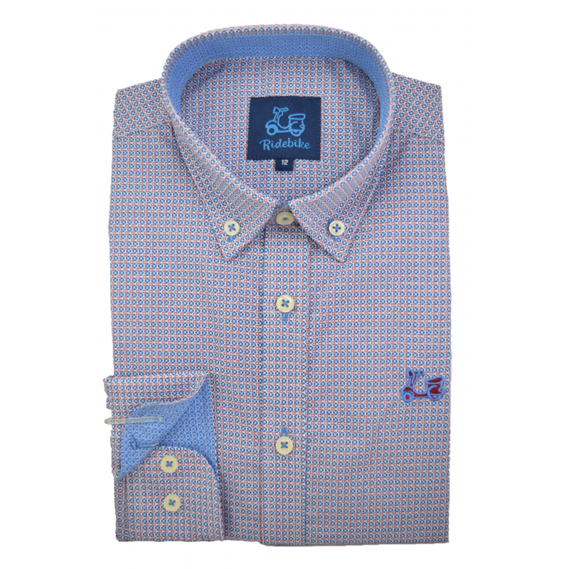 Camisa niño con estampado geométrico 1 Camisa niño con estampado geométrico
