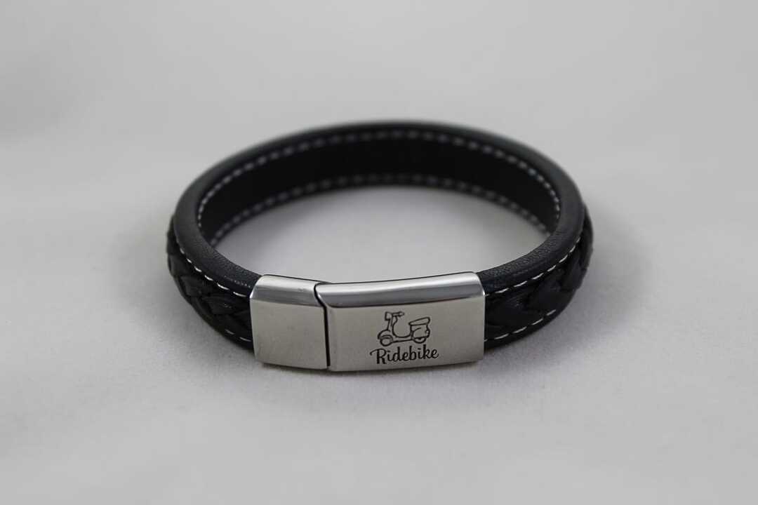 Pulsera trenzada negra 1 Pulsera trenzada negra