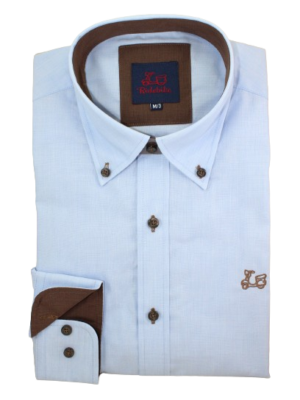 Camisa fil a fil con codera