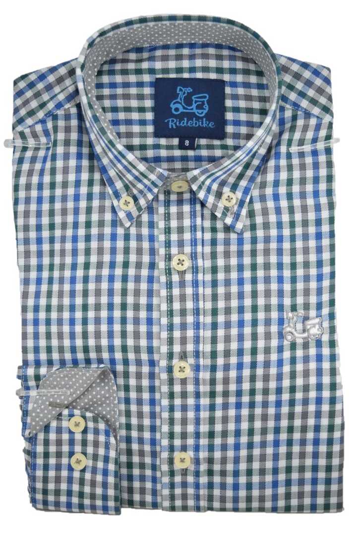 Camisa niño de cuadros Vichy 1 Camisa niño de cuadros Vichy