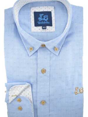 Camisa niño celeste estampada