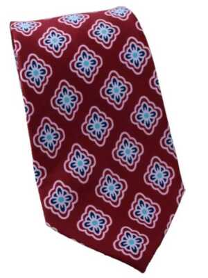 Corbata roja estampado mosaico