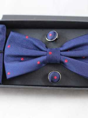 Conjunto azul marino estampado lunares