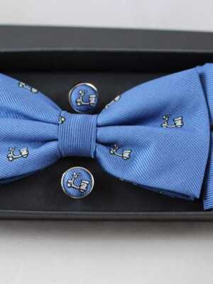 Conjunto celeste estampado logo vespa