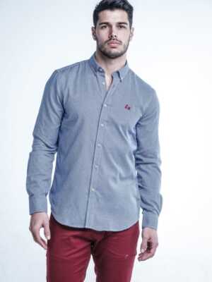 Camisa Estampada con Topitos Rojos