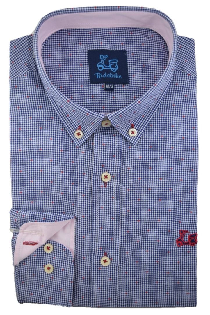 Camisa Estampada con Topitos Rojos 3 Camisa Estampada con Topitos Rojos - Imagen 3