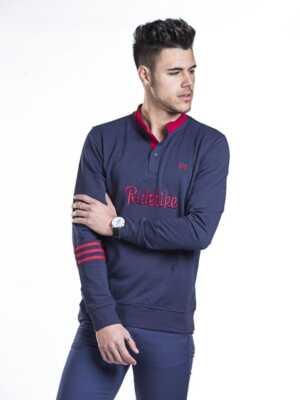 Sudadera cuello tirilla