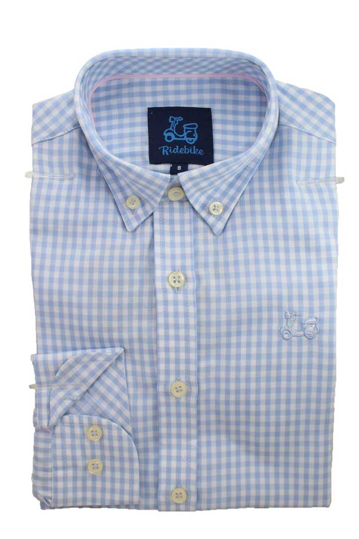 Camisa niño de cuadros Vichy 1 Camisa niño de cuadros Vichy