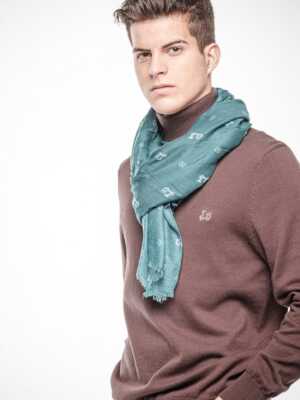 Pashmina verde con motos