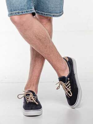 Zapatillas antelina marino y camel