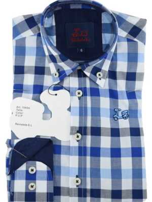 Camisa Niño Cuadros Azules