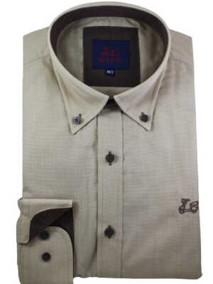 Camisa beige con codera