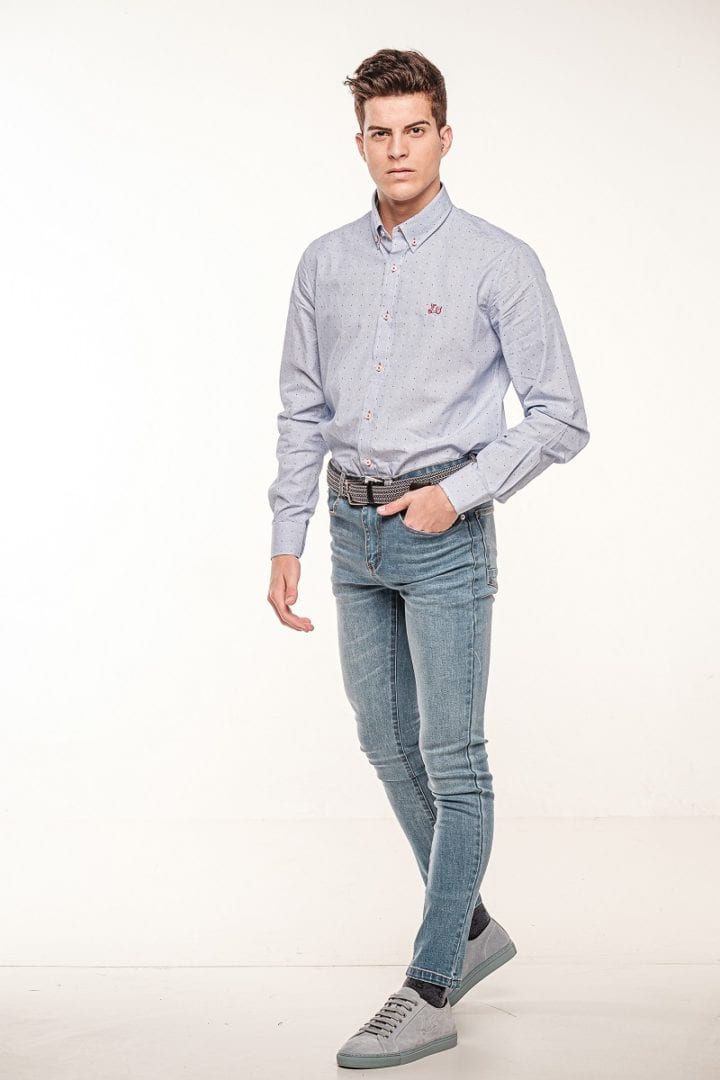 Camisa algodón milrayas estampado 5 Camisa algodón milrayas estampado - Imagen 5