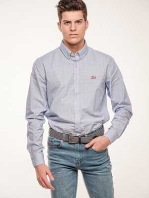 Camisa algodón milrayas estampado