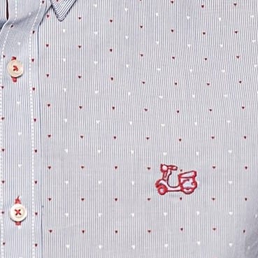 Camisa algodón milrayas estampado 4 Camisa algodón milrayas estampado - Imagen 4