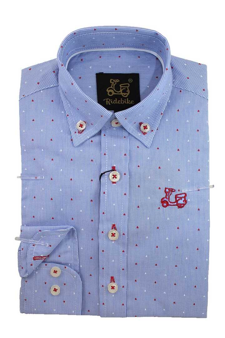 Camisa niño algodón milrayas estampado 1 Camisa niño algodón milrayas estampado