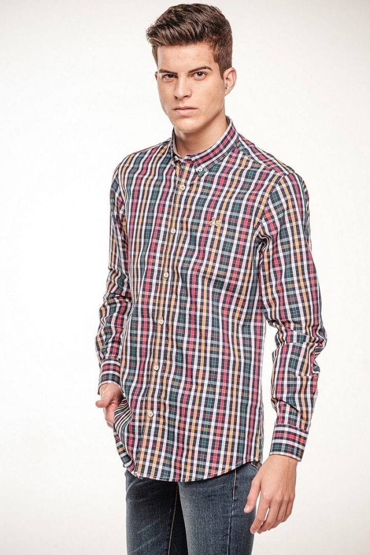 Camisa Algodón Cuadros Tricolor 1 Camisa Algodón Cuadros Tricolor