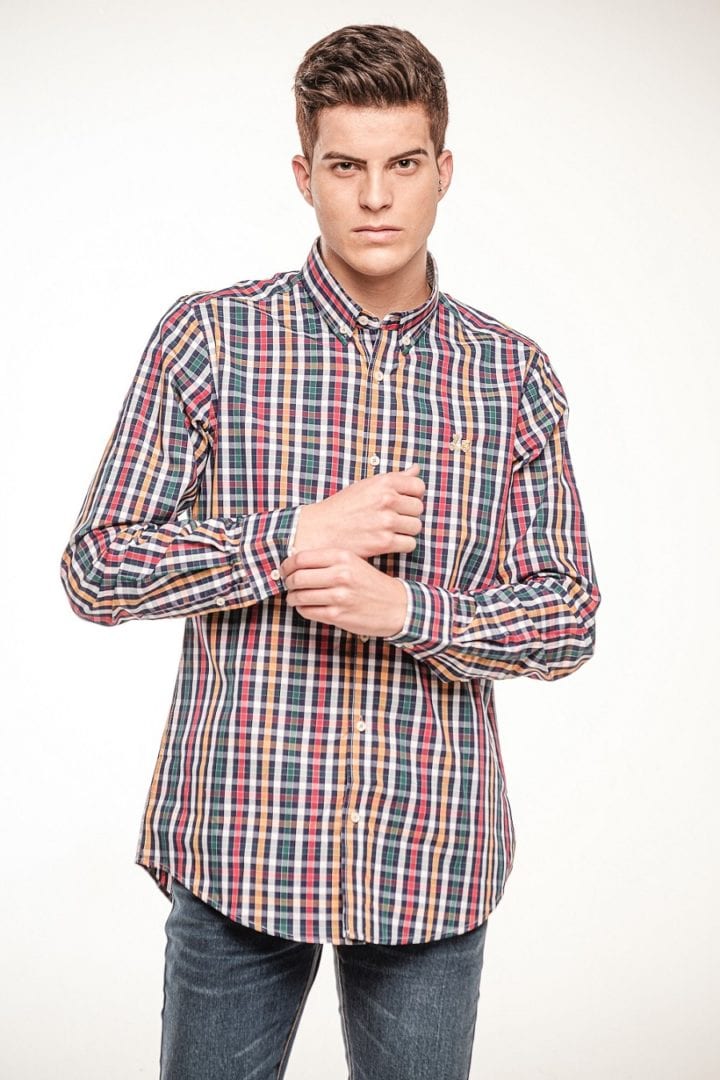 Camisa Algodón Cuadros Tricolor 3 Camisa Algodón Cuadros Tricolor - Imagen 3