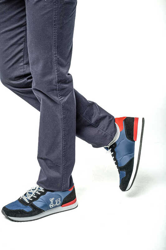 Zapatilla Running Piel Azul 1 Zapatilla Running Piel Azul