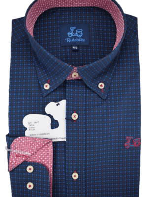 Camisa Niño Azul Estampada