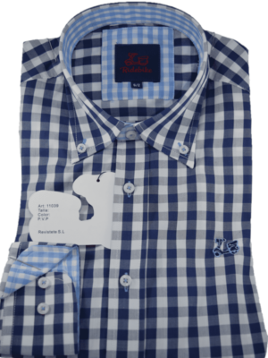 Camisa Niño Cuadros Marino