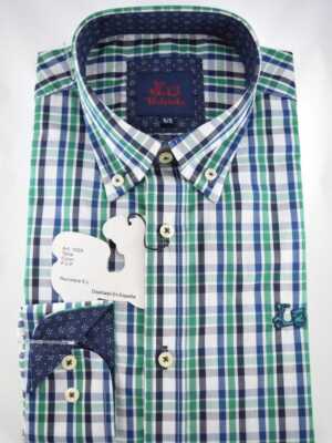Camisa Niño Cuadros Verdes