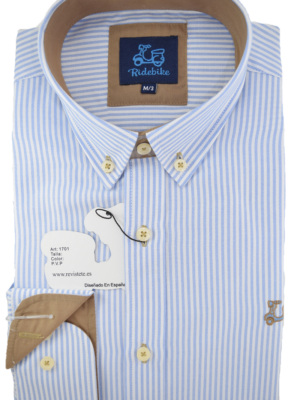 Camisa niño de rayas kodak celeste