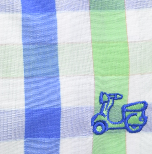 Camisa de cuadros verde y azul 2 Camisa de cuadros verde y azul - Imagen 2