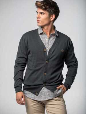 Cárdigan con botón [+5 colores]